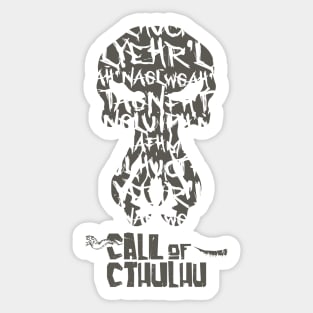 Call of Cthulhu Chant, Mantra, Spell Sticker
